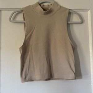Abercrombie & Fitch Beige Ribbed Tank Top